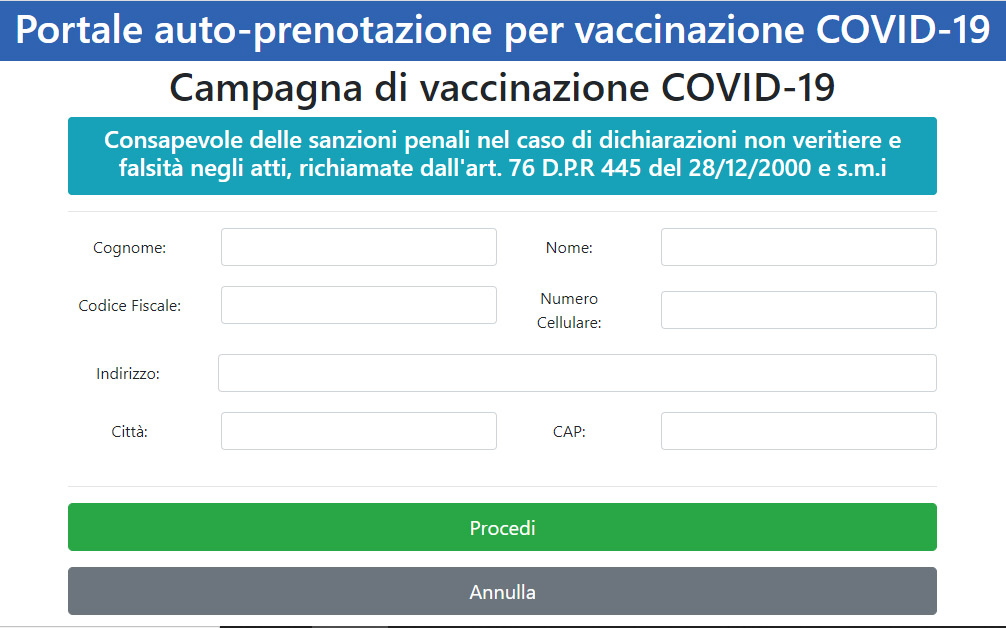 AUSL-Ferrara: VACCINO COVID Nuovo Portale di autoprenotazione per candidarsi in caso di dosi rimaste